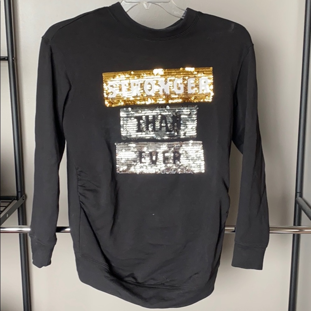 Black maternity crew neck